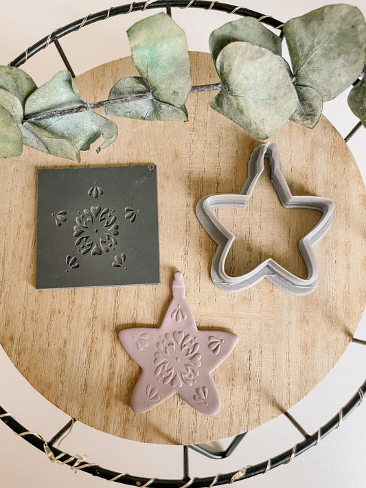 Polymer clay cutter tree decoration star