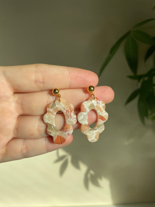 Polymerclay Earrings | Lightweight Earrings | Gemstone