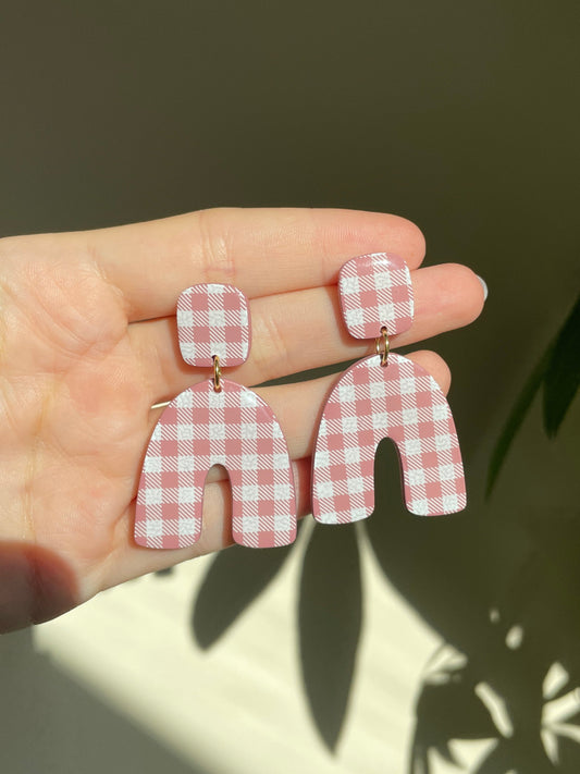 Polymerclay Earrings | Lightweight Earrings | Checkerboard