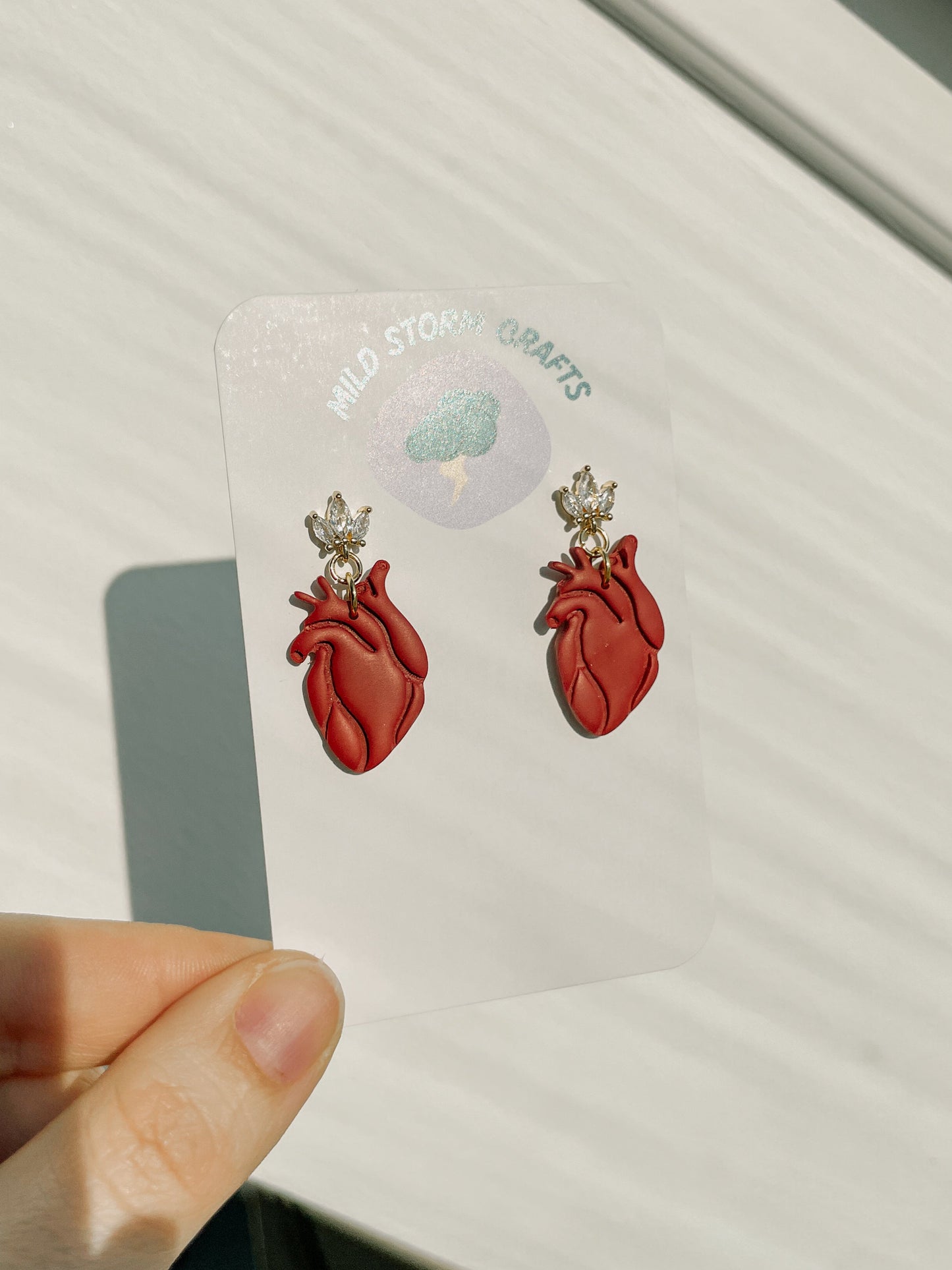 Polymerclay Earrings | Anatomical Hearts