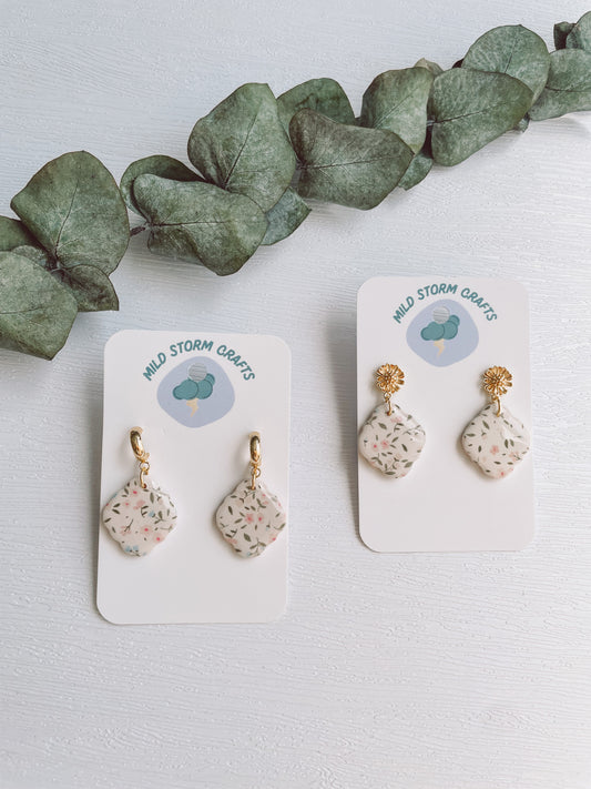 Polymerclay Earrings | Floral Print