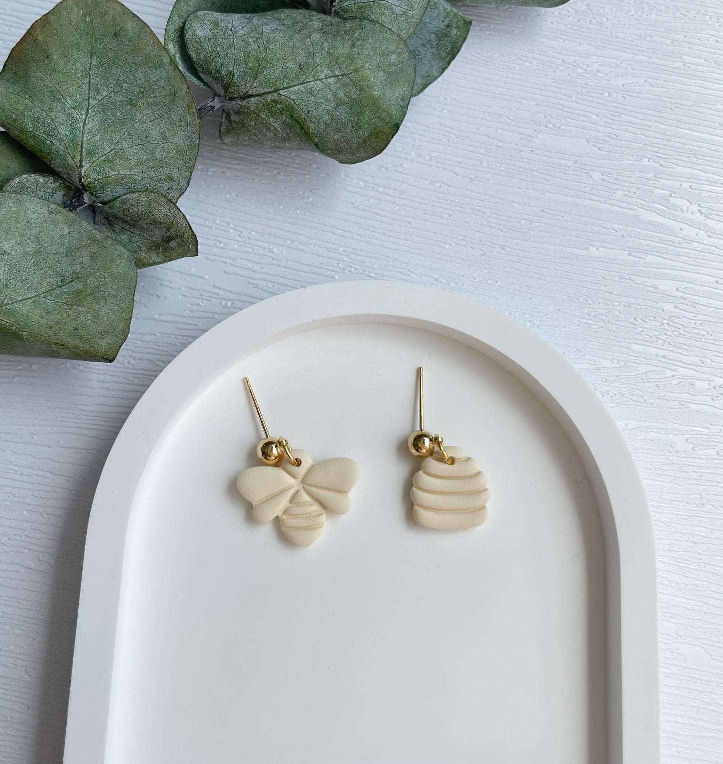 Polymer clay earrings | Bee earrings