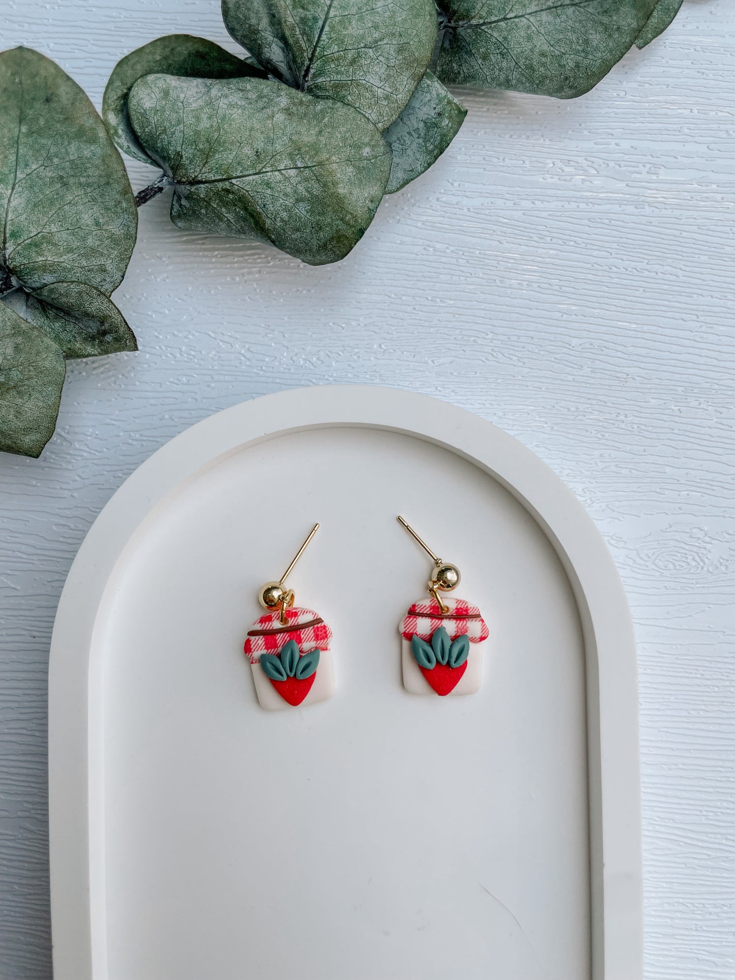 Polymer clay earrings | Jam jar