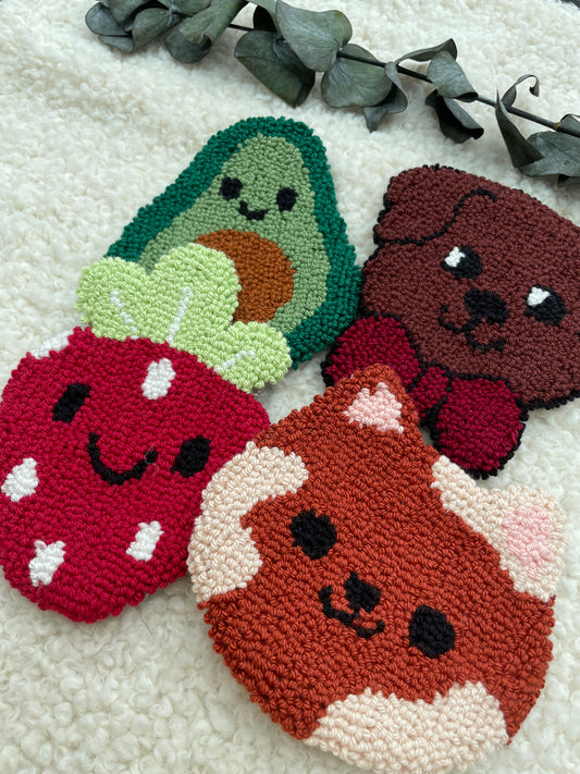 Mug Rug | Avocado / Strawberry / Dog / Cat