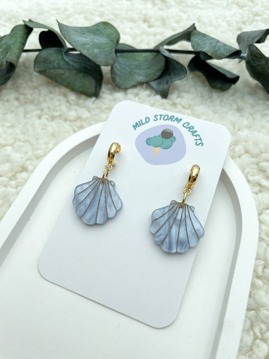 Acrylic Earrings | Lightweight Earrings | Small Shell Earrings