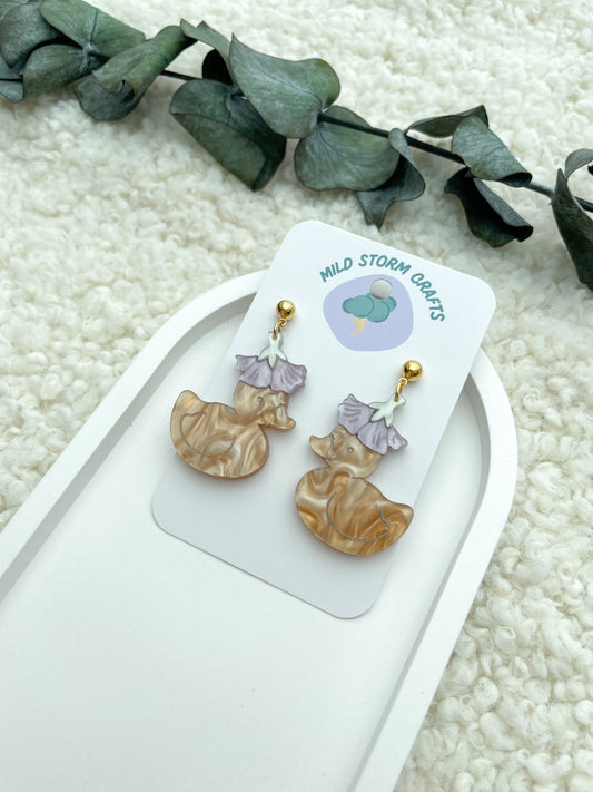 Acrylic Earrings | Lightweight Earrings | Ducks