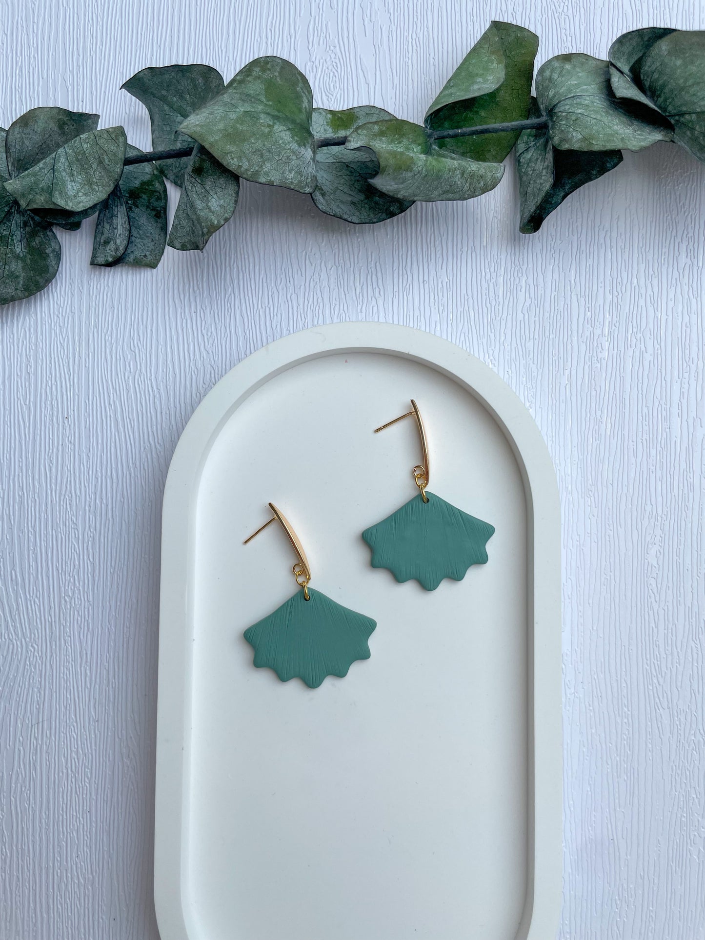 Clay Earrings | Gingko