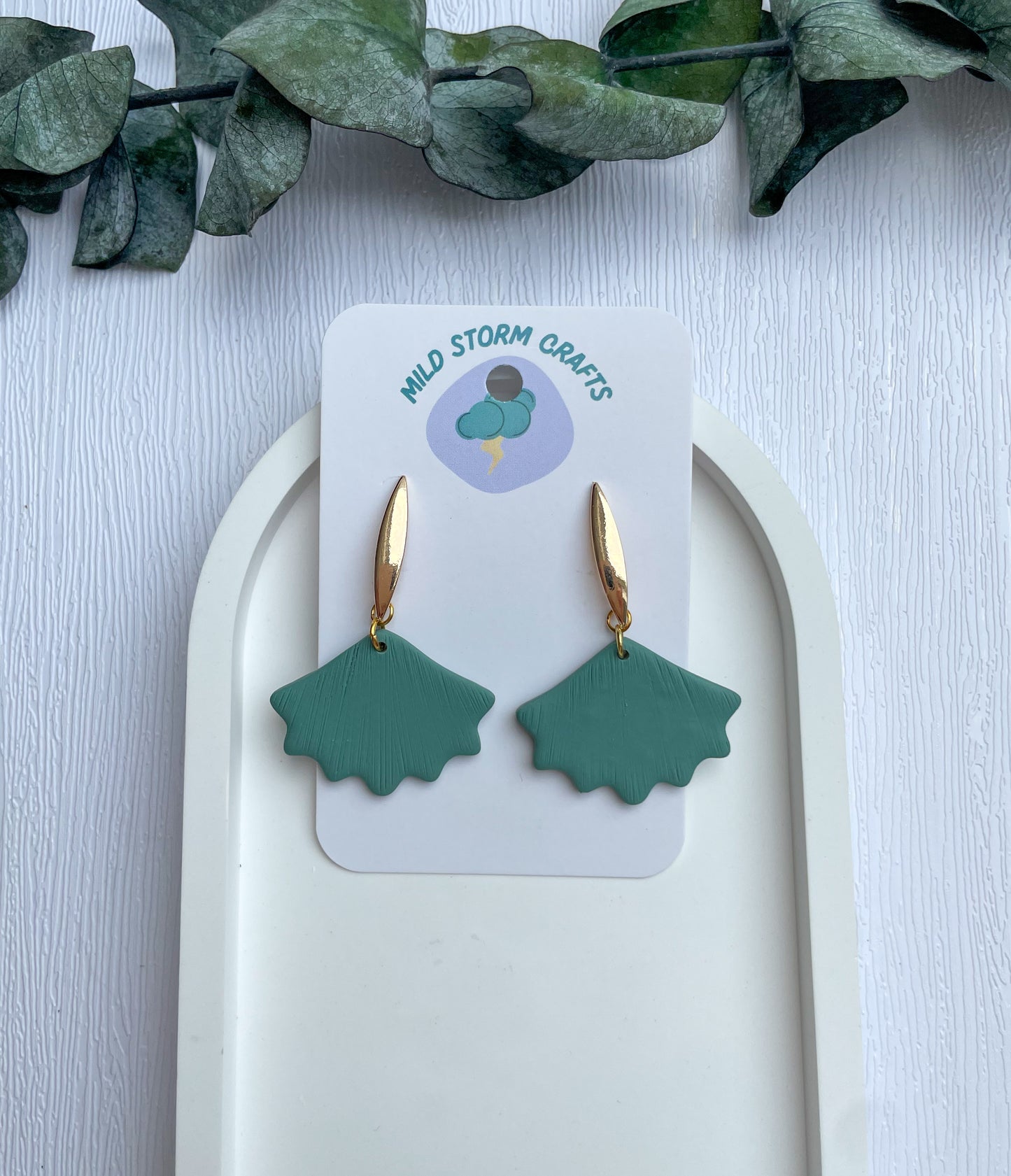 Clay Earrings | Gingko