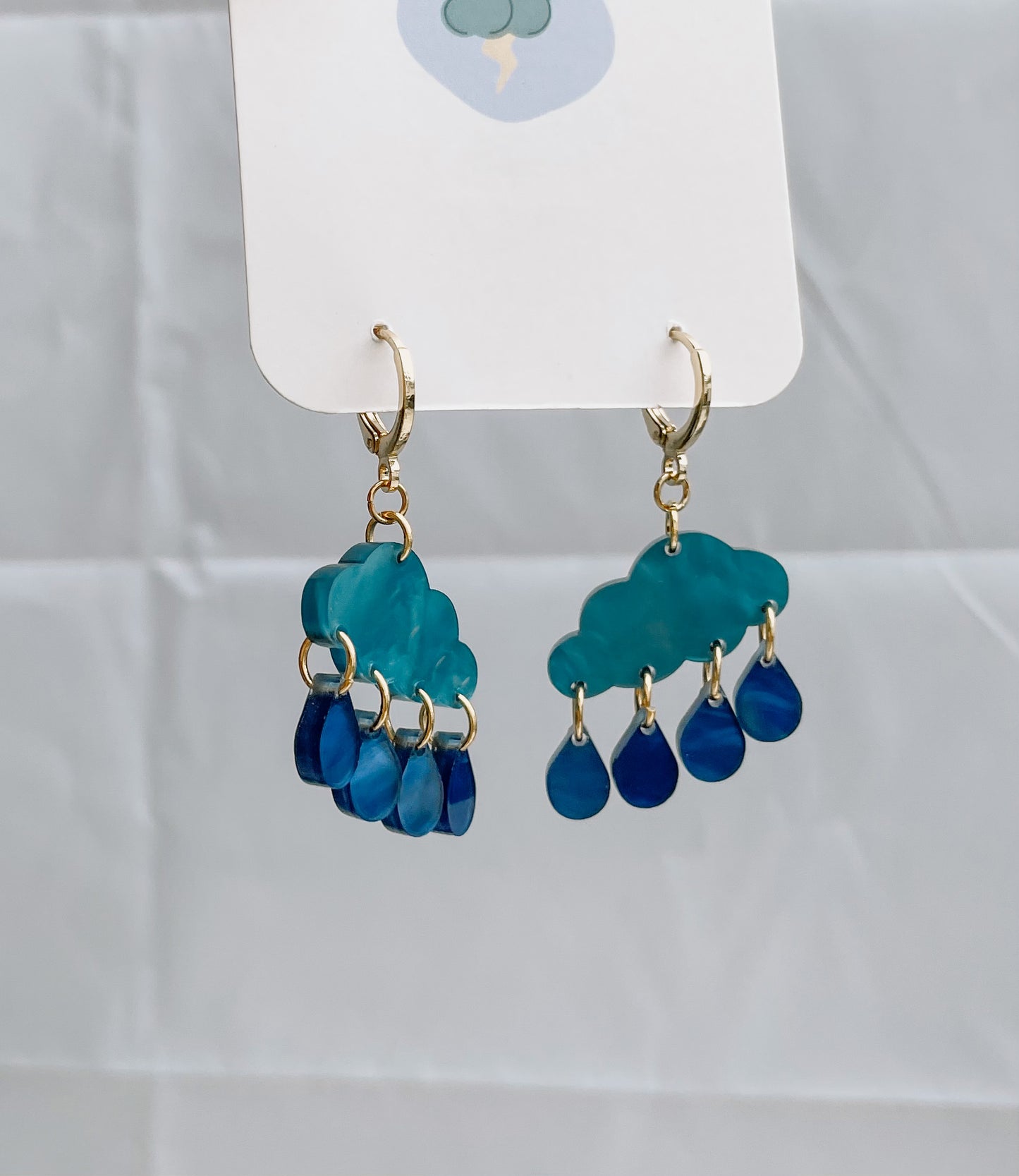 Acrylic Earrings | Rainy Clouds