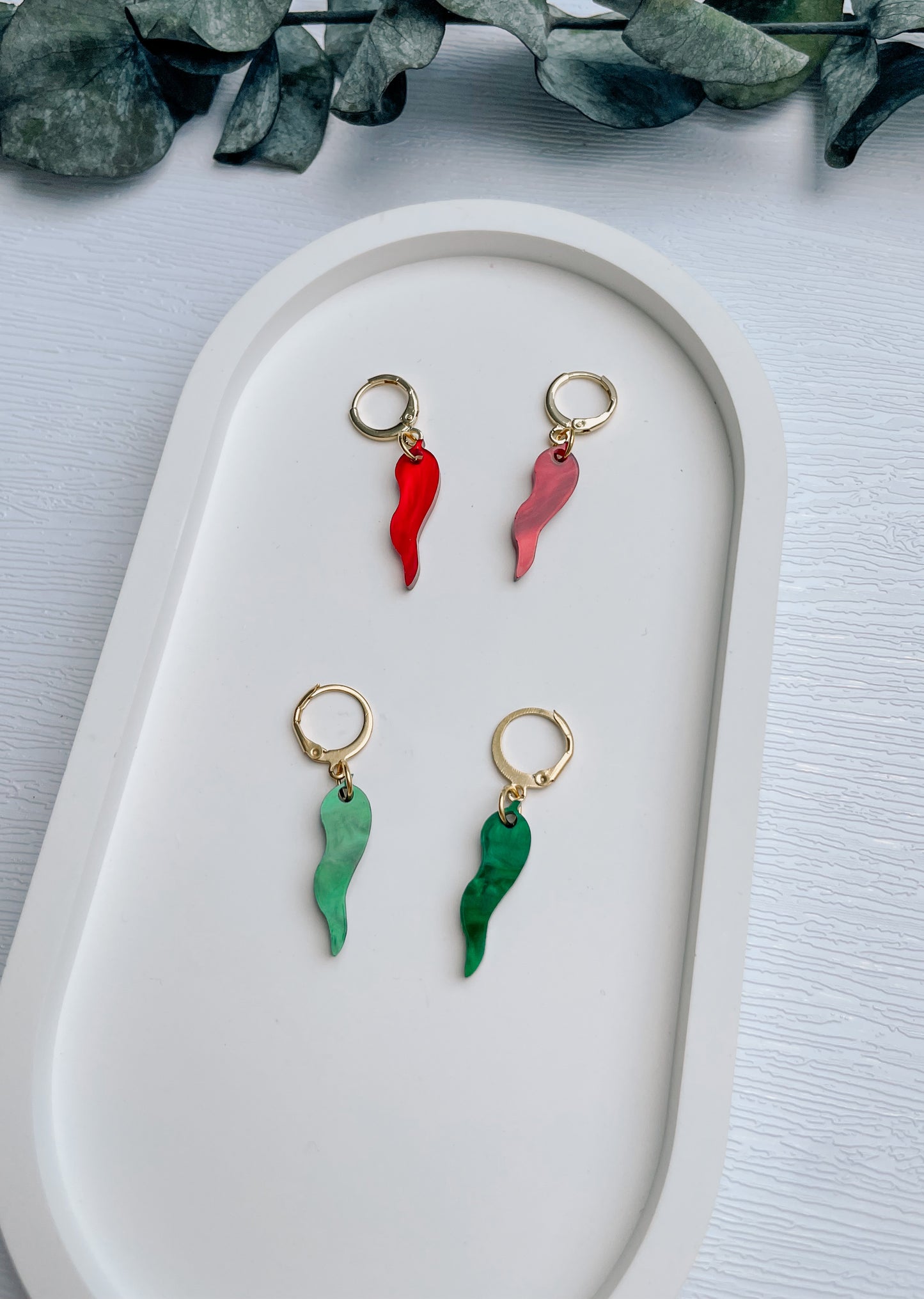 Acrylic Earrings | Chilli