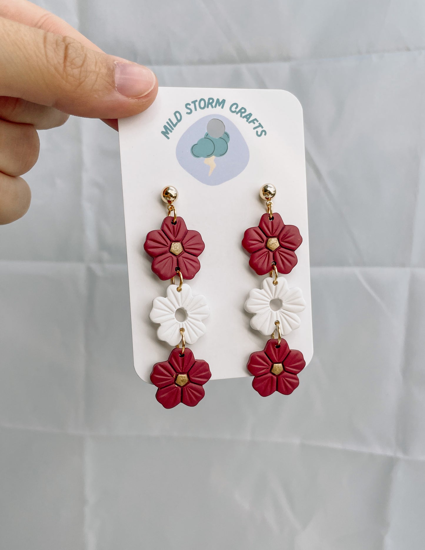 Clay Earrings | Autumn Flowers